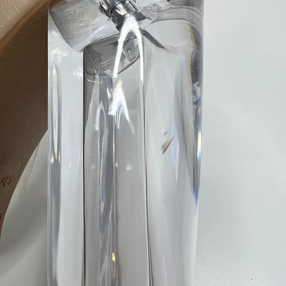 Bamboo Women's Clear Nude‎ Chuncy Heeled Mule Sandal Size 6 - Picture 7 of 8